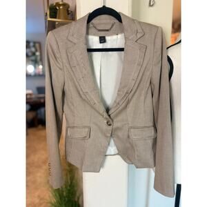 White House Black Market Light Brown Blazer Jacket Size 4